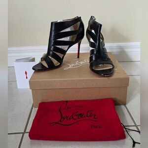 Christian Louboutin Black Strappy Heels